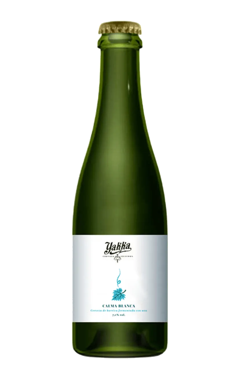 Calma Blanca 2026 — Cervezas Yakka — vi cerveza de barrica fermentada con uva mediterrani